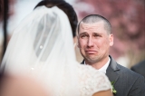 Emotional groom